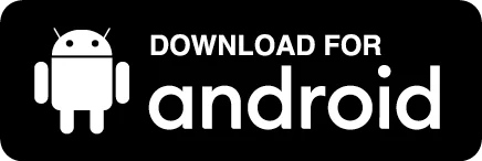 Black banner with a white Android logo on the left and the text "Download for Android" on the right. Perfect for keeping up with all your sports betting needs on Easybet South Africa.