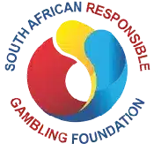 The logo of the South African Responsible Gambling Foundation, featuring a circular design with red, yellow, and blue colors, is prominently associated with promoting ethical practices in sports betting and partners like Easybet South Africa.