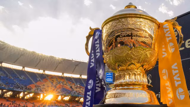 The Indian Premier League (IPL) trophy.